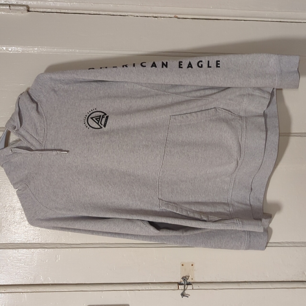 Grey sweatshirt hooded